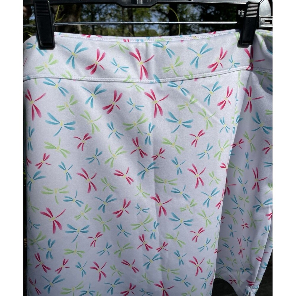 Greg Norman Dragonfly Print Knit Skort Tennis Golf Pickleball Ladies Large